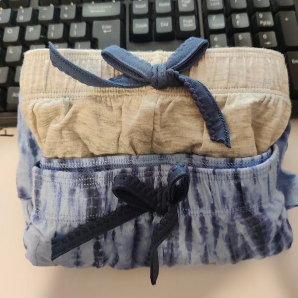 NWoT Jane and Bleecker Women's Sleep Short 2-pack Tie Dye Blue Size L $35 FFF099 - Picture 1 of 3